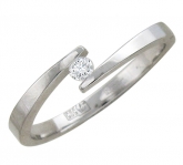 Кольцо из белого золота 585 пробы с бриллиантом