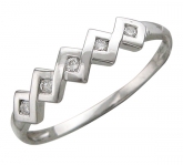 Кольцо из белого золота 585 пробы с бриллиантом