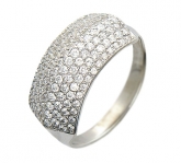 Кольцо из белого золота 585 пробы с фианитами