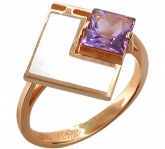 Кольцо из красного золота 585 пробы с топазом