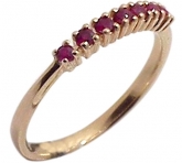 Кольцо из красного золота 585 пробы с рубином