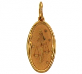 Подвеска без вставок из красного золота 585 пробы