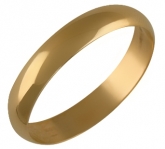 Обручальное кольцо без вставок из желтого золота 585 пробы