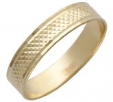 Обручальное кольцо без вставок из красного золота 585 пробы