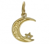 Подвеска с фианитами из желтого золота 585 пробы