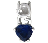 Подвеска с фианитами из белого золота 585 пробы