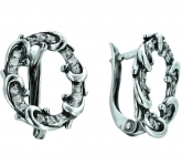 Серьги с фианитами из серебра 925 пробы