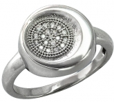 Кольцо с фианитами из серебра 925 пробы