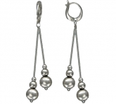 Серьги без вставок из серебра 925 пробы