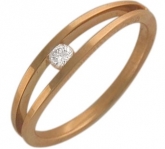 Кольцо с бриллиантами из красного золота 585 пробы