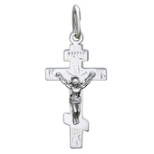 Крест нательный из белого золота 585 пробы 
