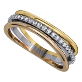 Кольцо из комбинированного золота 585 пробы