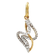 Подвеска с круглыми фианитами из желтого золота 585 пробы