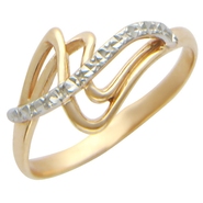 Кольцо без вставок из красного золота 585 пробы