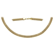 Колье без вставок из желтого золота 585 пробы