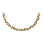 Колье без вставок из комбинированного золота 585 пробы