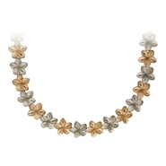 Колье без вставок из комбинированного золота 585 пробы