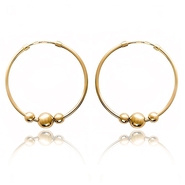 Серьги без вставок из красного золота 585 пробы