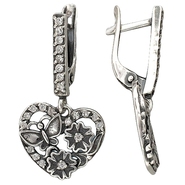 Кольцо с фианитами из серебра 925 пробы