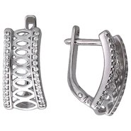 Кольцо с 52 фианитами из серебра 925 пробы