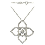 Колье с бриллиантами из белого золота 585 пробы