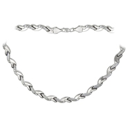 Колье без вставок из белого золота 585 пробы