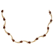 Колье с хризолитом из красного золота 585 пробы