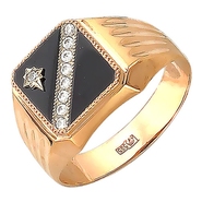 Печатки из комбинированного золота 585 пробы