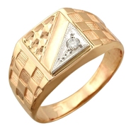 Печатки из комбинированного золота 585 пробы