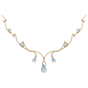 Колье с аметистами из красного золота 585 пробы