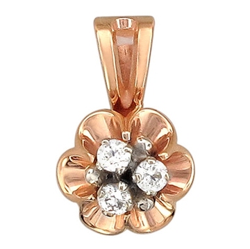 Подвеска из комбинированного золота 585 пробы